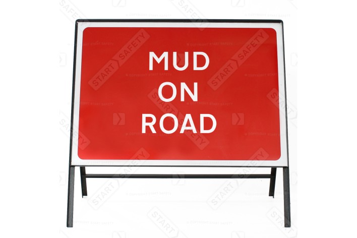 Mud on Road Sign - Zintec Metal Sign Face | 1050x750mm