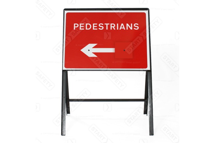 Pedestrians with Reversible Arrow - Metal Sign Face 7018a/b
