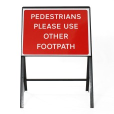Pedestrians Please Use Other Footpath Sign - Zintec Metal Sign Face | 600x450mm