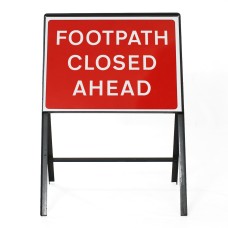 Footpath Closed Ahead Sign - Zintec Metal Sign Face | 600x450mm