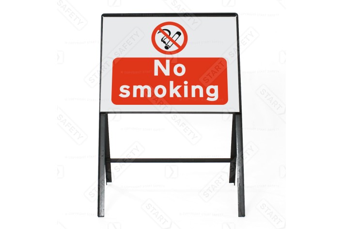 No Smoking with Symbol - Zintec Metal Sign Face | 600x450mm