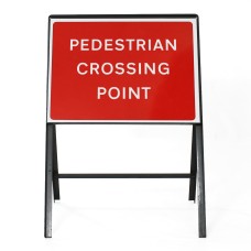 Pedestrian Crossing Point Sign - Zintec Metal Sign Face | 600x450mm