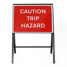 Caution Trip Hazard Sign - Zintec Metal Sign Face | 600x450mm