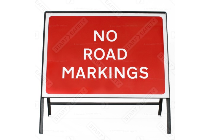 No Road Markings - Metal Sign Face 7012