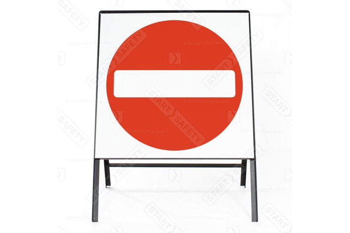 No Entry Sign - Zintec Metal Sign Dia 616 Face | 750x750mm