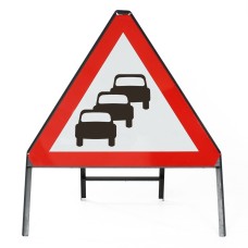 Traffic Queues Likely Ahead Sign - Zintec Metal Sign Dia 584 Face | 750mm
