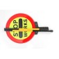 Stop Works Sign 450mm Face Collapsible Pole