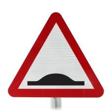 Speed Bumps Ahead Post Mounted Sign - 557.1 R2/RA2 (Face Only)