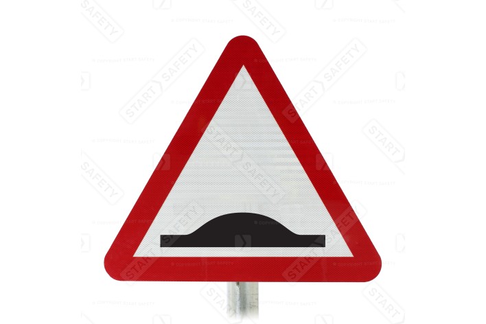 Speed Bumps Ahead Sign Face Post Mounted 557.1 (Face Only)