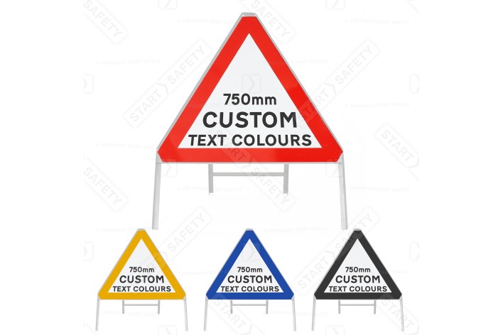 Custom 750mm Triangular Sign Face - Metal Road Sign - Face Only