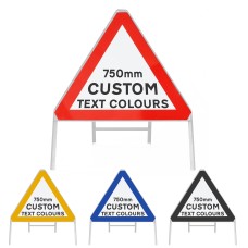 Custom 750mm Triangular Sign Face - Metal Road Sign - Face Only