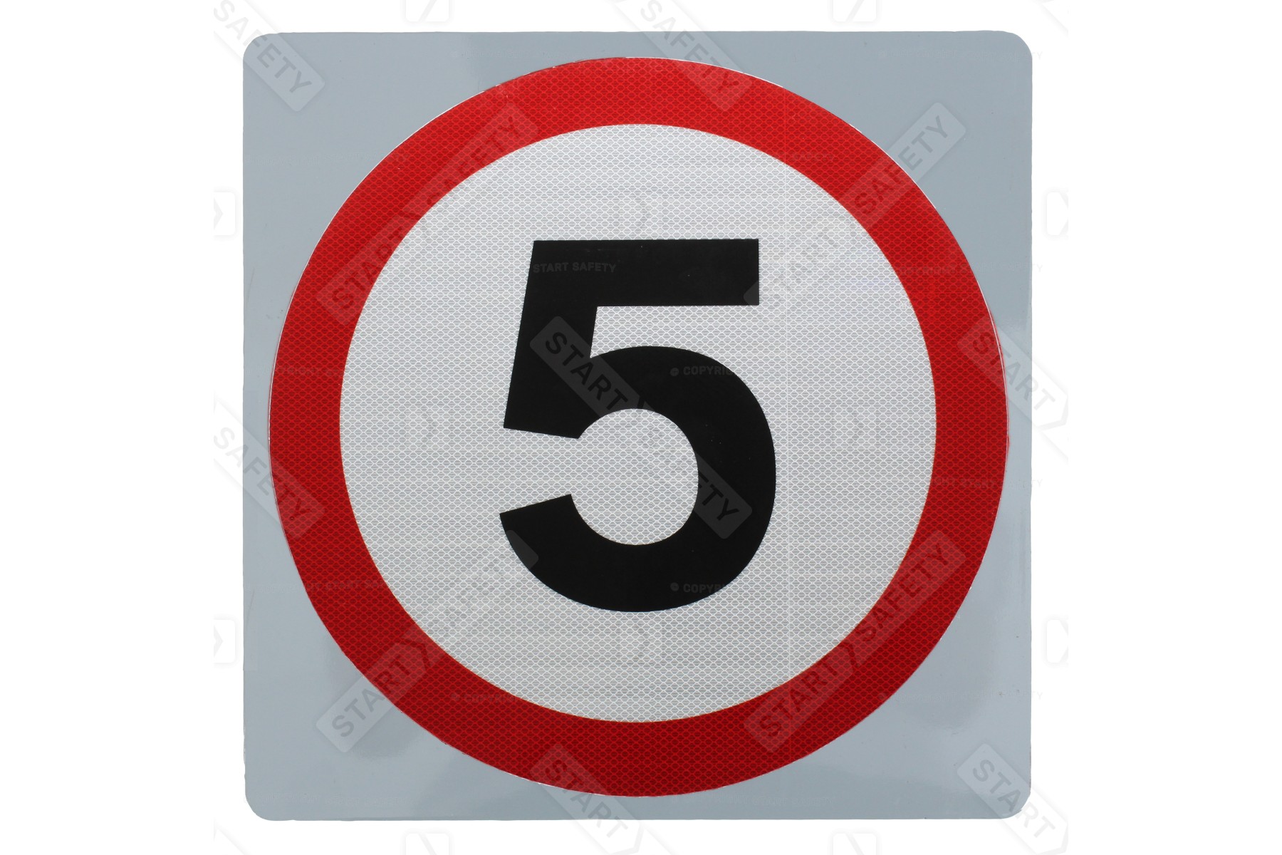 5mph Wall Mounted Speed Limit Sign - Various Sizes