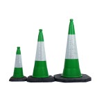 Green Traffic Cones 500mm, 750mm, 1000mm Road Cones
