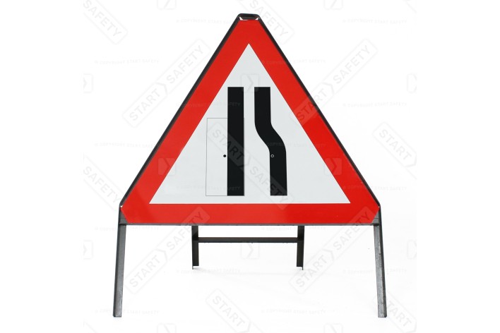 Road Narrows Reversible Left / Right - Metal Sign Face 517