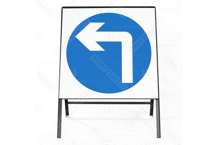 Turn Left Ahead Road Sign