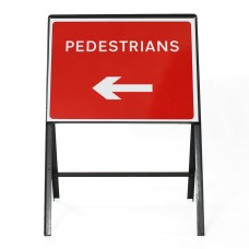 Pedestrians Keep Left Sign - Zintec Metal Sign Face | 7018 | 600x450mm