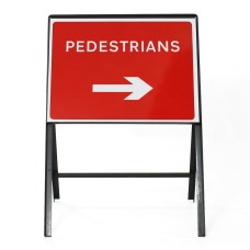Pedestrians Keep Right Sign - Zintec Metal Sign Face | 7018 | 600x450mm