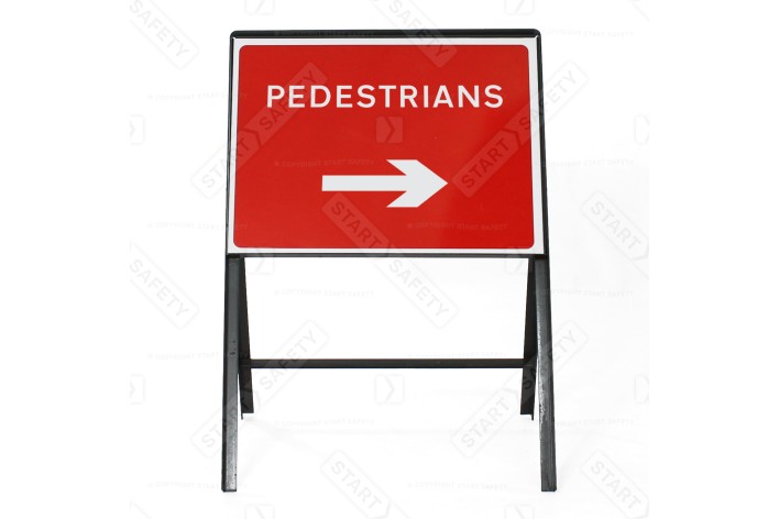 Pedestrians Keep Right - Metal Sign Face 7018b