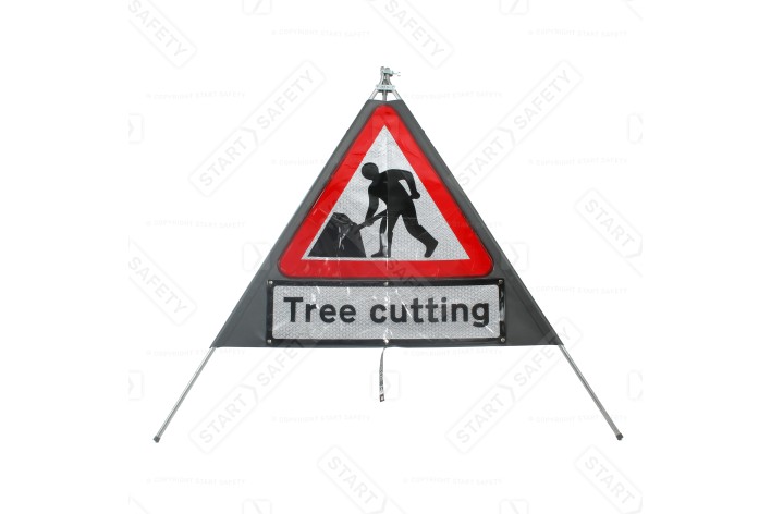 Men At Work Inc. 'Tree Cutting' dia.7001 Classic Roll Up Road Sign