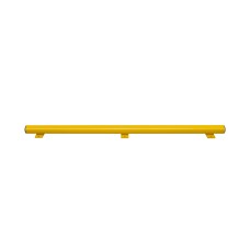 Under-Run Protection Bar For Hybrid Flexible Barrier System | 1750mm Galvanised & Powder Coated Yellow