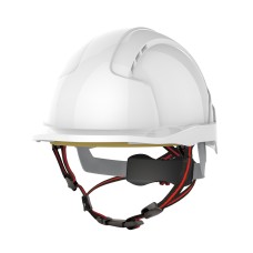 JSP EVOLite Skyworker Micro Peak Wheel Ratchet Safety Helmet Vented | White