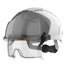 JSP EVO VISTAlens Wheel Ratchet Safety Helmet Vented | White/Smoke