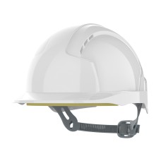 JSP EVOLite Mid Peak Slip Ratchet Safety Helmet Vented | White