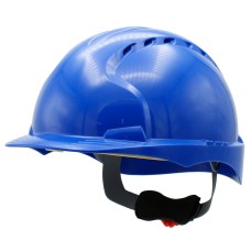 JSP EVO3 Safety Helmet Mid Peak Wheel Ratchet Vented | Blue