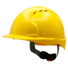 JSP EVO3 Safety Helmet Mid Peak Wheel Ratchet Vented | Yellow