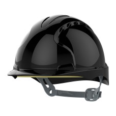 JSP EVO3 Safety Helmet Mid Peak Slip Ratchet Vented | Black