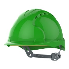 JSP EVO2 Safety Helmet Mid Peak Slip Ratchet Vented | Green