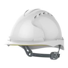 JSP EVO2 Safety Helmet Mid Peak Slip Ratchet Vented | White