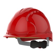 JSP EVO3 Safety Helmet Mid Peak Wheel Ratchet - Red