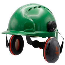 JSP EVO3 With Sonis Compact Ear Defenders Hard Hat Kit | Green