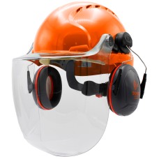 JSP EVO3 Machinery Helmet With Ear Defenders & C4-Max Visor | Orange