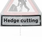 Hedge Cutting Roll Up Road Sign Supplementary Plate dia. 7001.1 / RA1