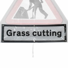 Grass Cutting Roll Up Road Sign Supplementary Plate dia. 7001.1 / RA1