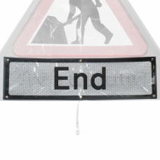 'End' Roll Up Road Sign Supplementary Plate dia. 645 / RA1