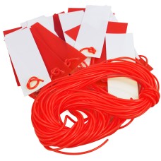 Red And White Safety Bunting - Pendant Caution Marker 26m JSP