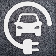 Unofficial Car Charging Logo Thermoplastic Paint Variant 1
