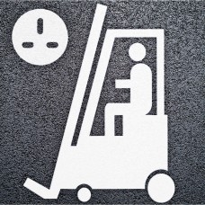 Forklift Charging Logo - Thermoplastic StartMark Ground Marking