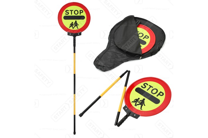  Stop Children Sign 450mm Face Collapsible Pole