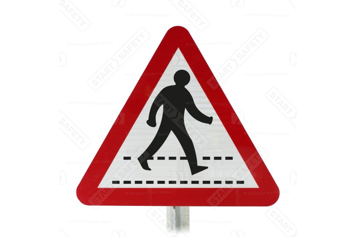 Pedestrian Walkway Ahead Sign Face Post Mounted 544, (Face Only)