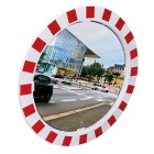 Vialux Traffic Mirror with Red and White Frame