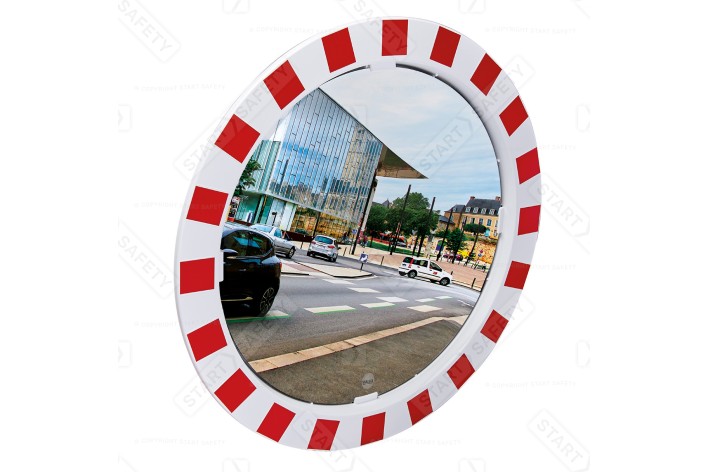 Red & White Frames Traffic Mirrors | Vialux   