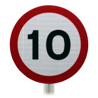 10mph Speed Limit Sign Post Mounted Diagram 670 R2/RA2