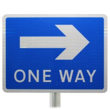 One Way Sign (For Pedestrians) Post Mounted Diagram 810 R2/RA2