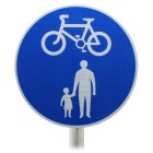 Cycle & Pedestrian Sign Post Mounted Diagram 956 R2/RA2