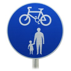 Cycle & Pedestrian Sign Post Mounted Diagram 956 R2/RA2   