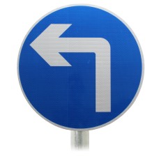 Left Ahead Only Sign Post Mounted Diagram 609 R2/RA2